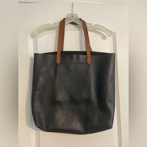SOLD Well loved black Madewell Transport leather tote